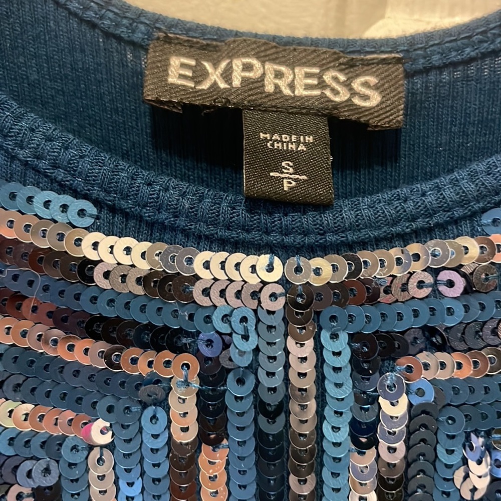 Express Rhinestone Sequin Tank Top - Picture 4 of 5